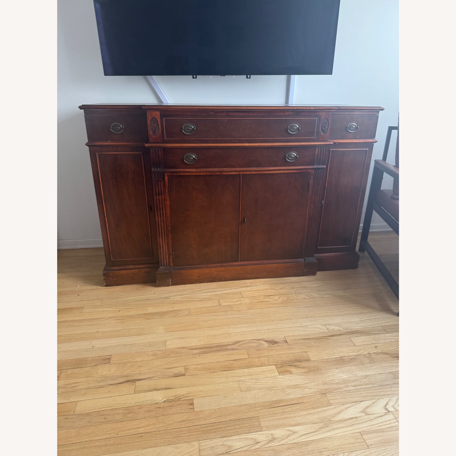 Vintage/Antique Finds Dark Brown Wood Sideboard - image-1