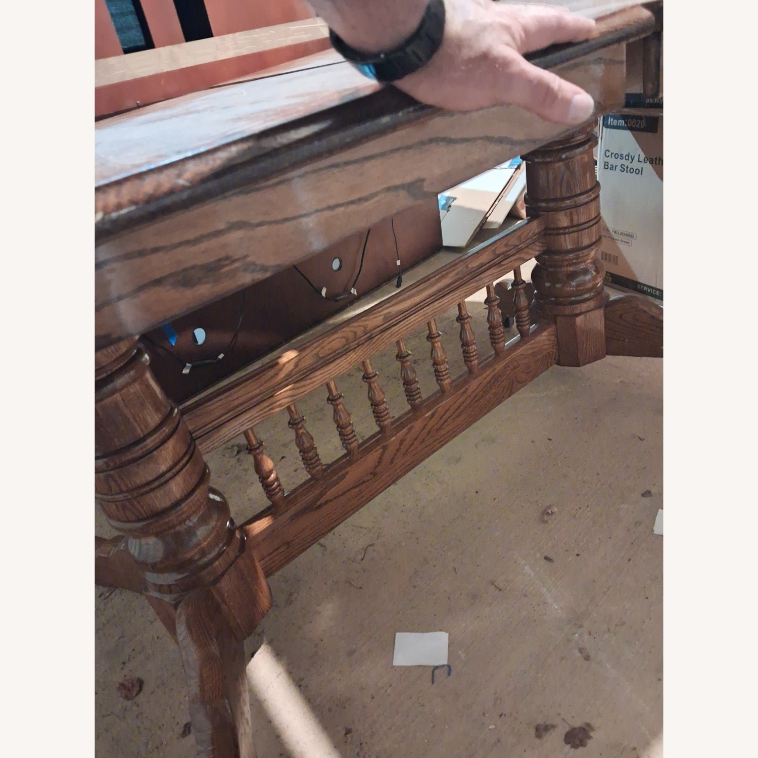 Light Brown Wood Dining Table - image-4