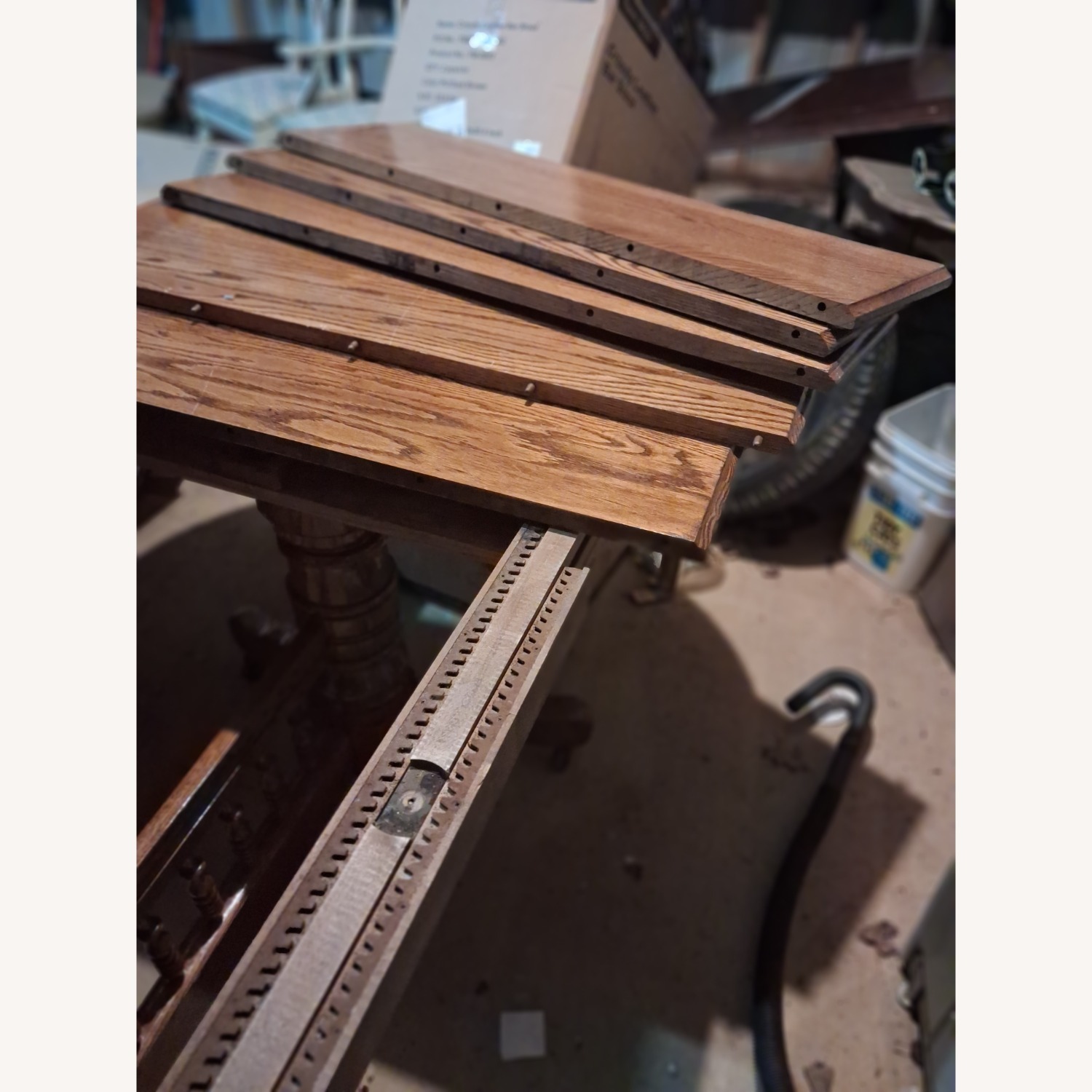 Light Brown Wood Dining Table - image-3