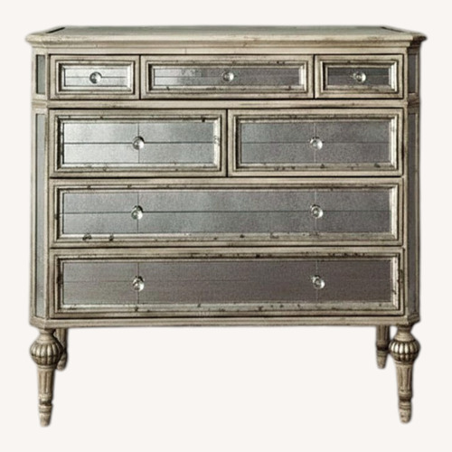 Used Neiman Marcus Silver Mirrored Glass Dresser for sale on AptDeco