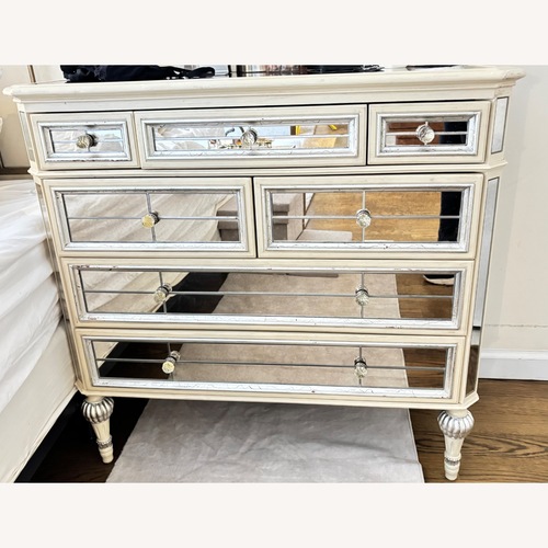 Used Neiman Marcus Silver Mirrored Glass Dresser for sale on AptDeco