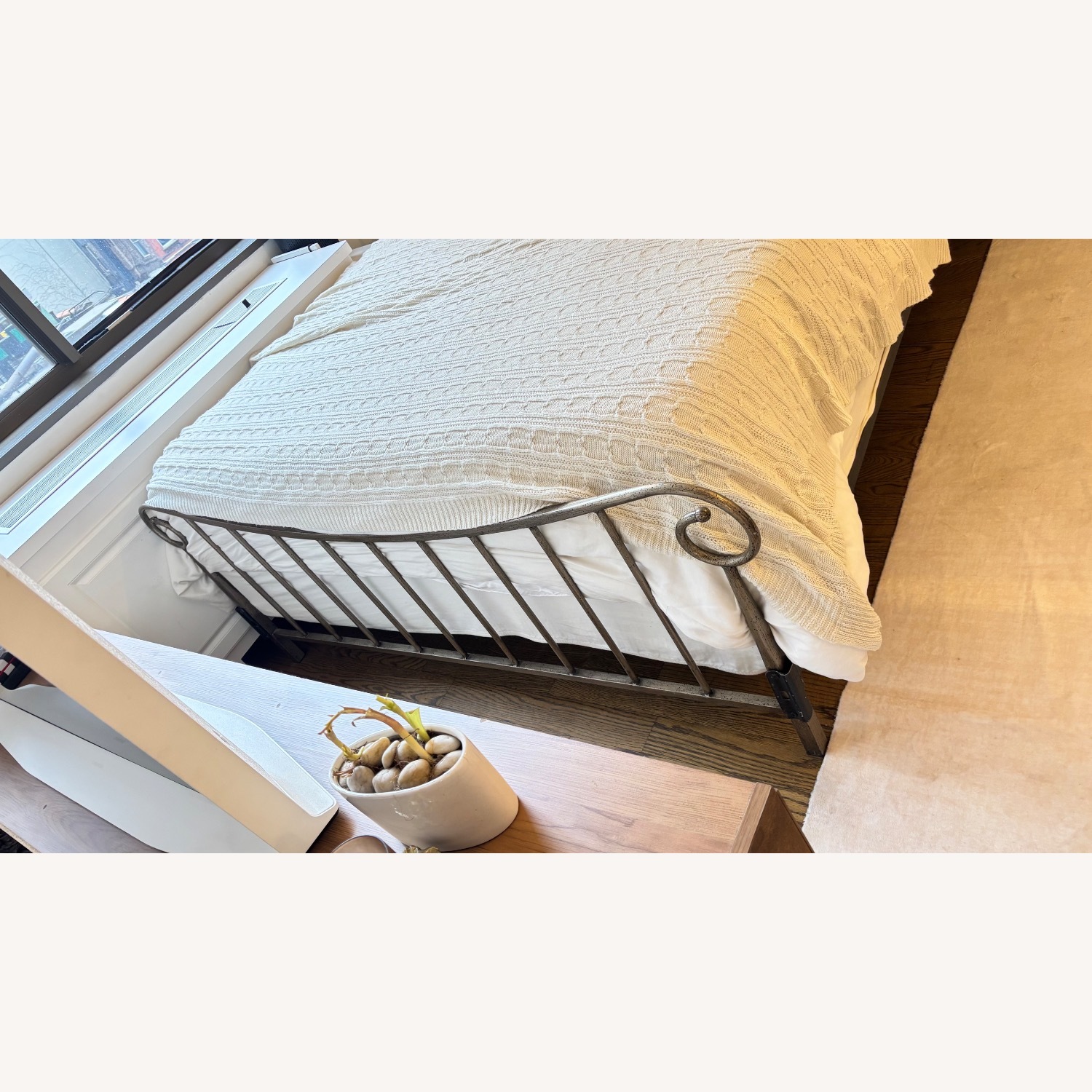 Crate & Barrel Metal Headboard & Frame - image-5