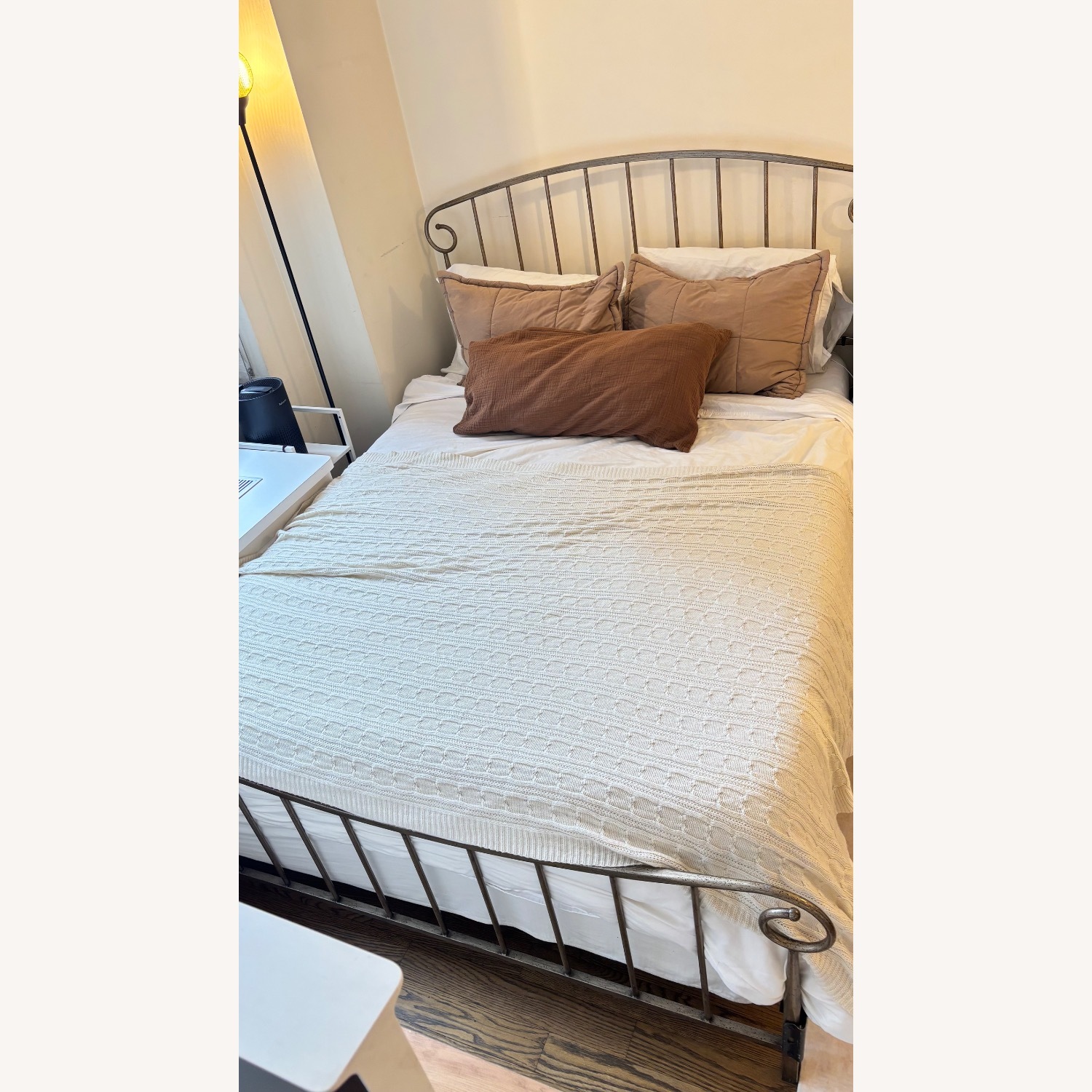 Crate & Barrel Metal Headboard & Frame - image-2