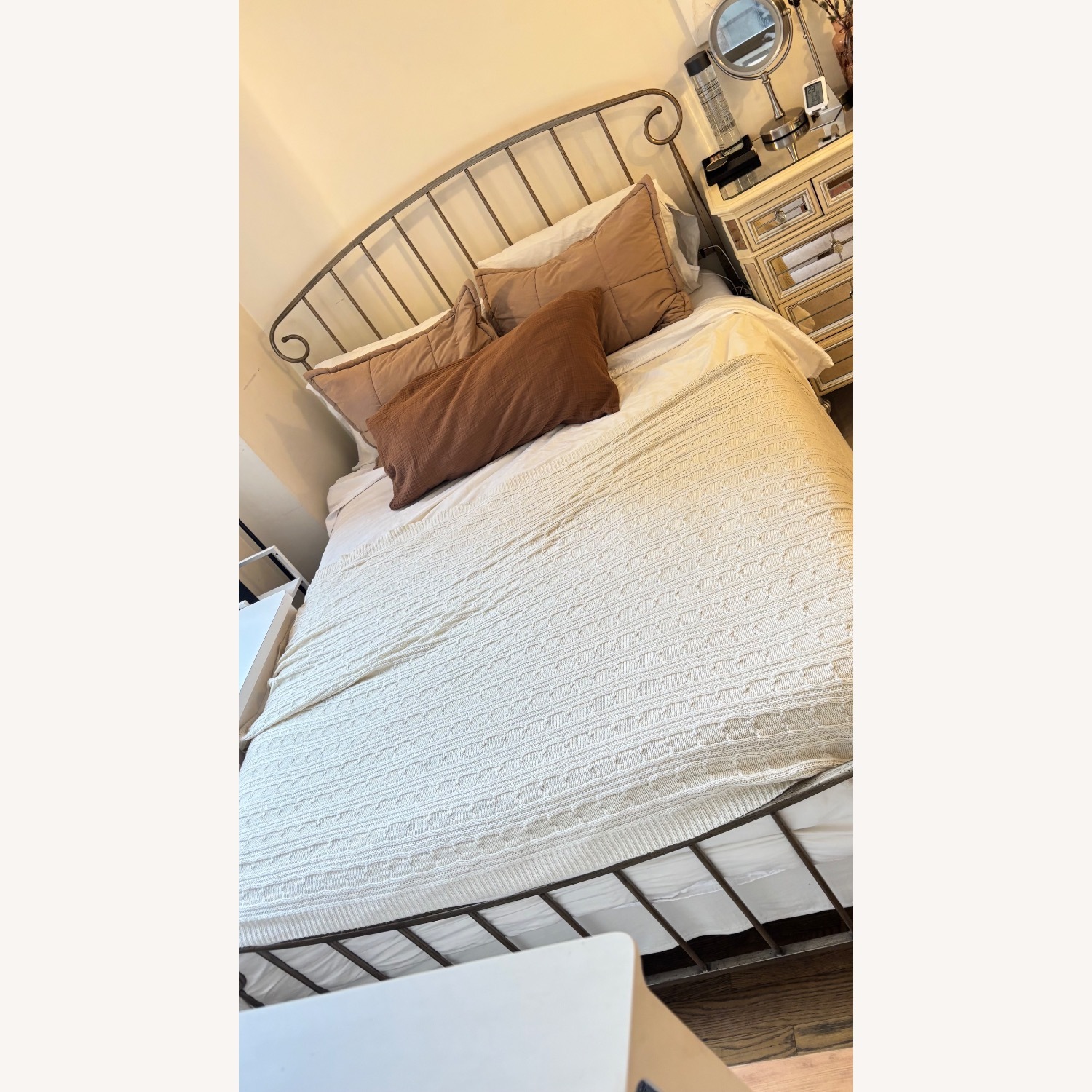 Crate & Barrel Metal Headboard & Frame - image-4