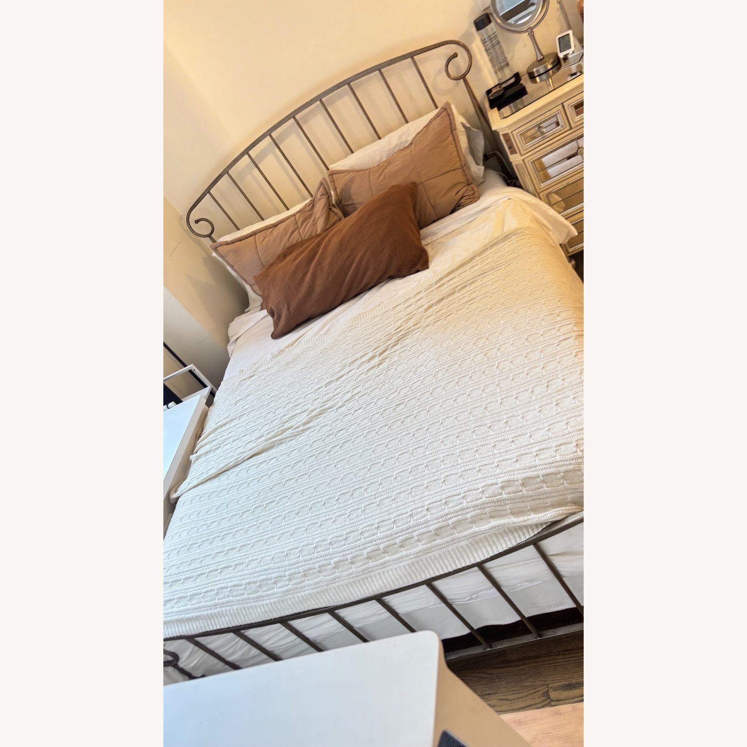 Crate & Barrel Metal Headboard & Frame - image-3