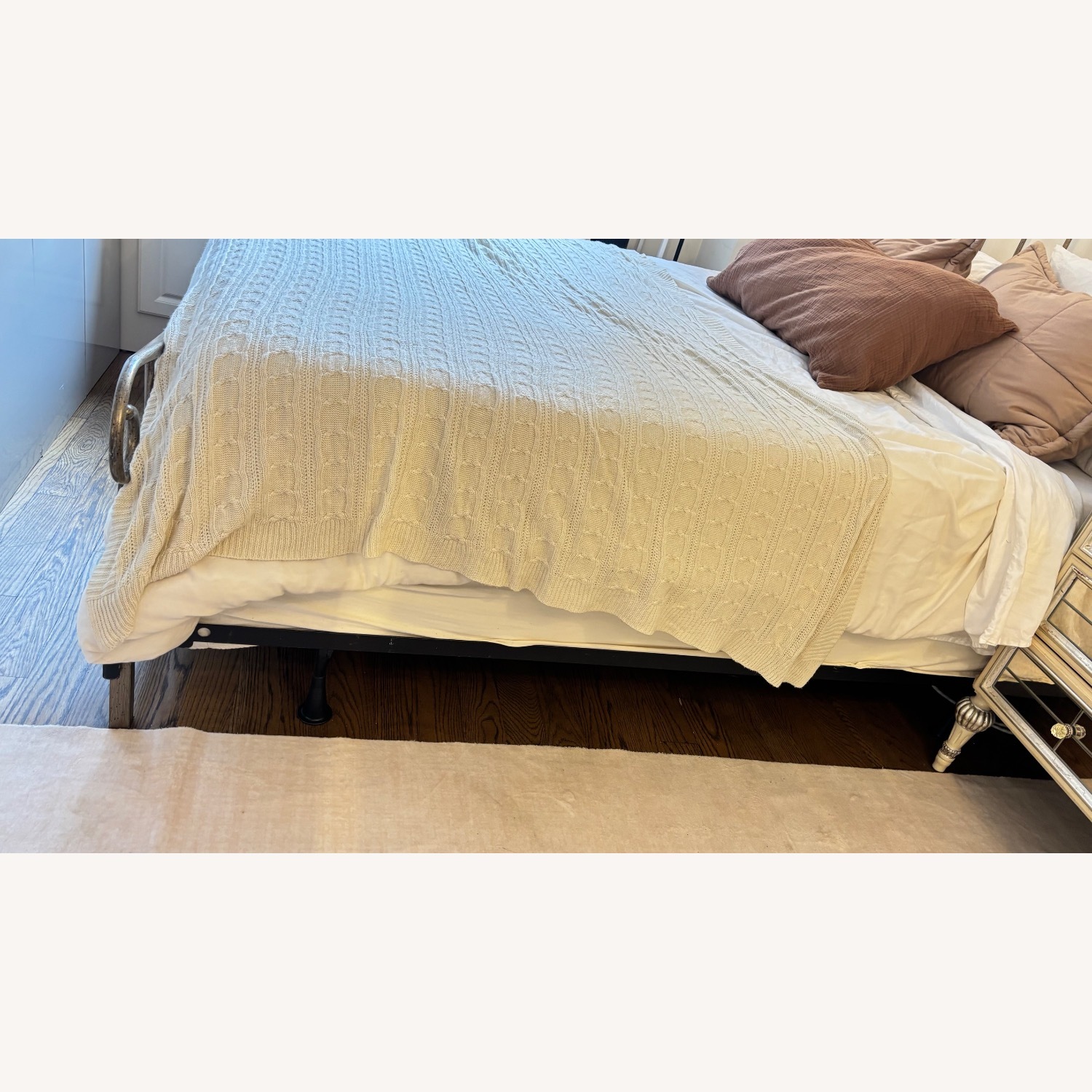 Crate & Barrel Metal Headboard & Frame - image-8