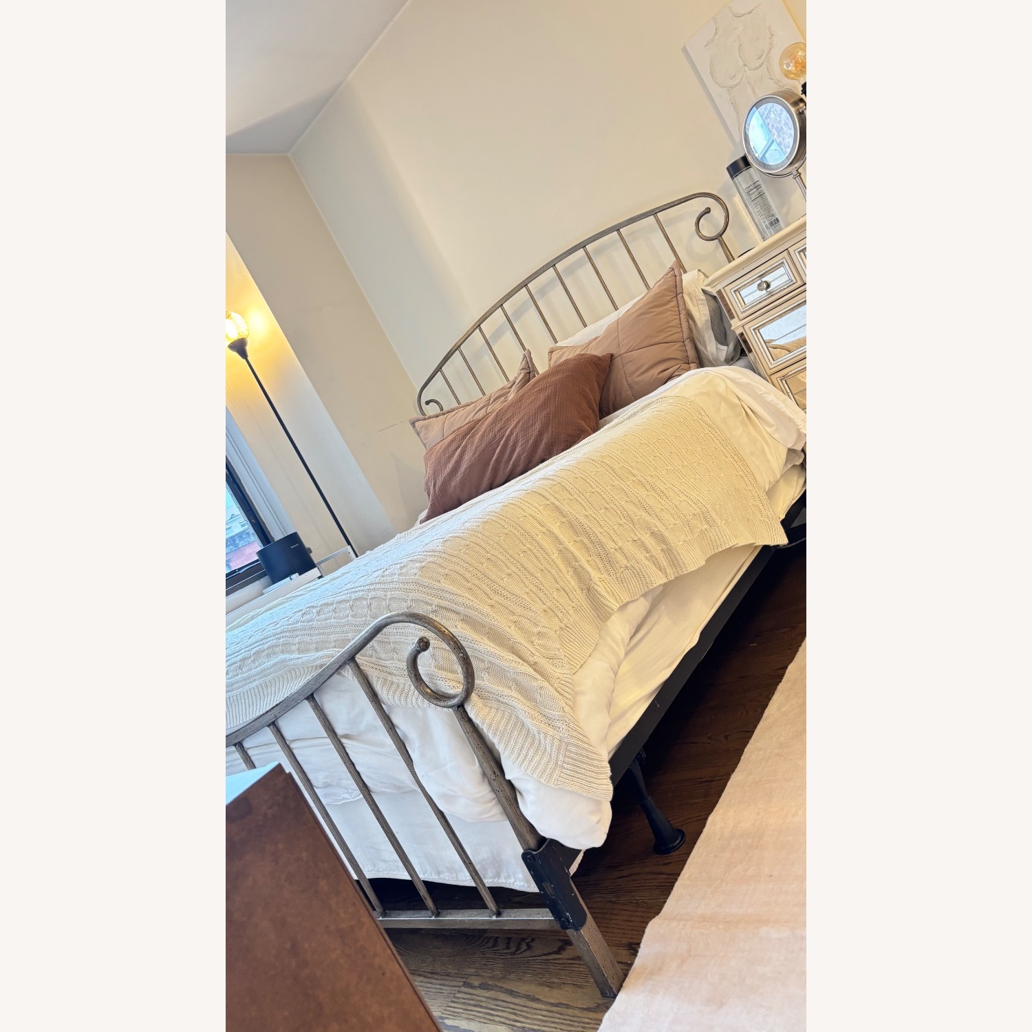 Crate & Barrel Metal Headboard & Frame - image-6