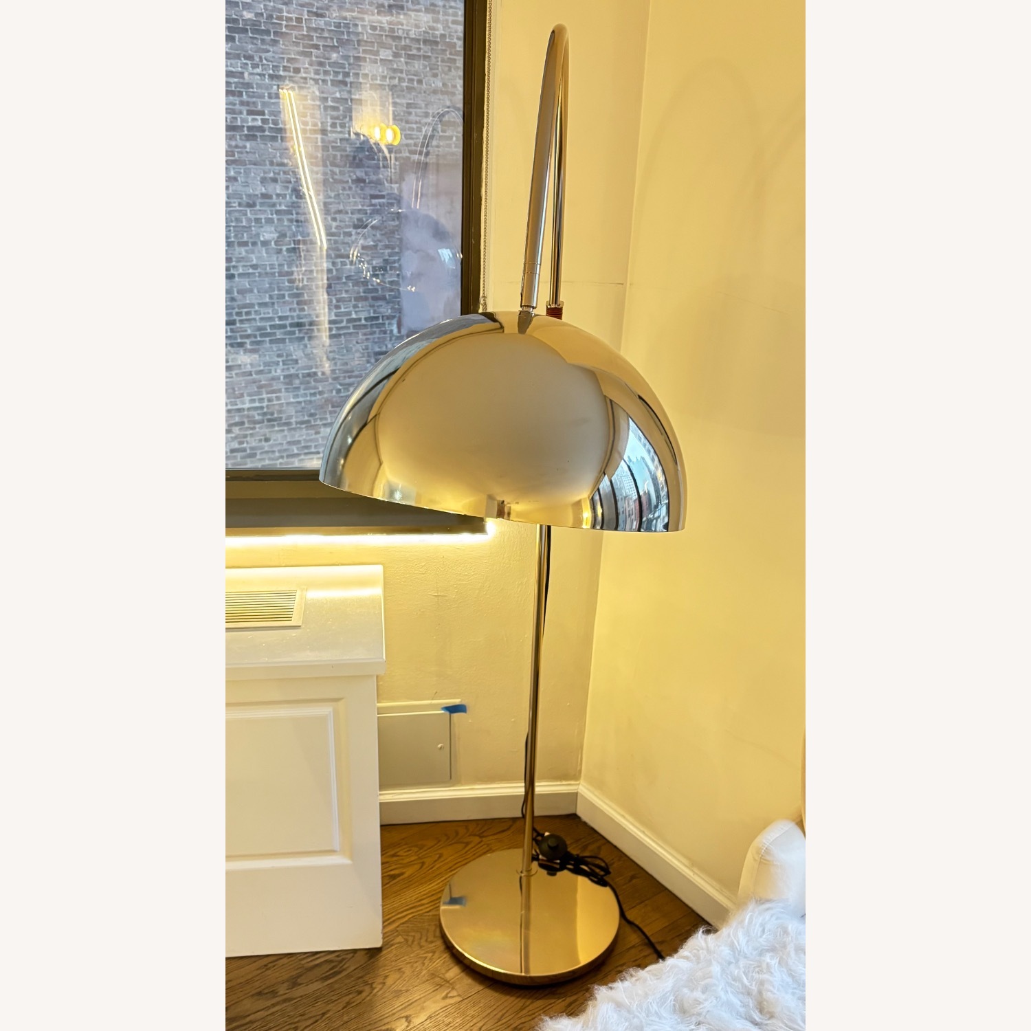 CB2 Jett Champagne Arched Floor Lamp - image-5