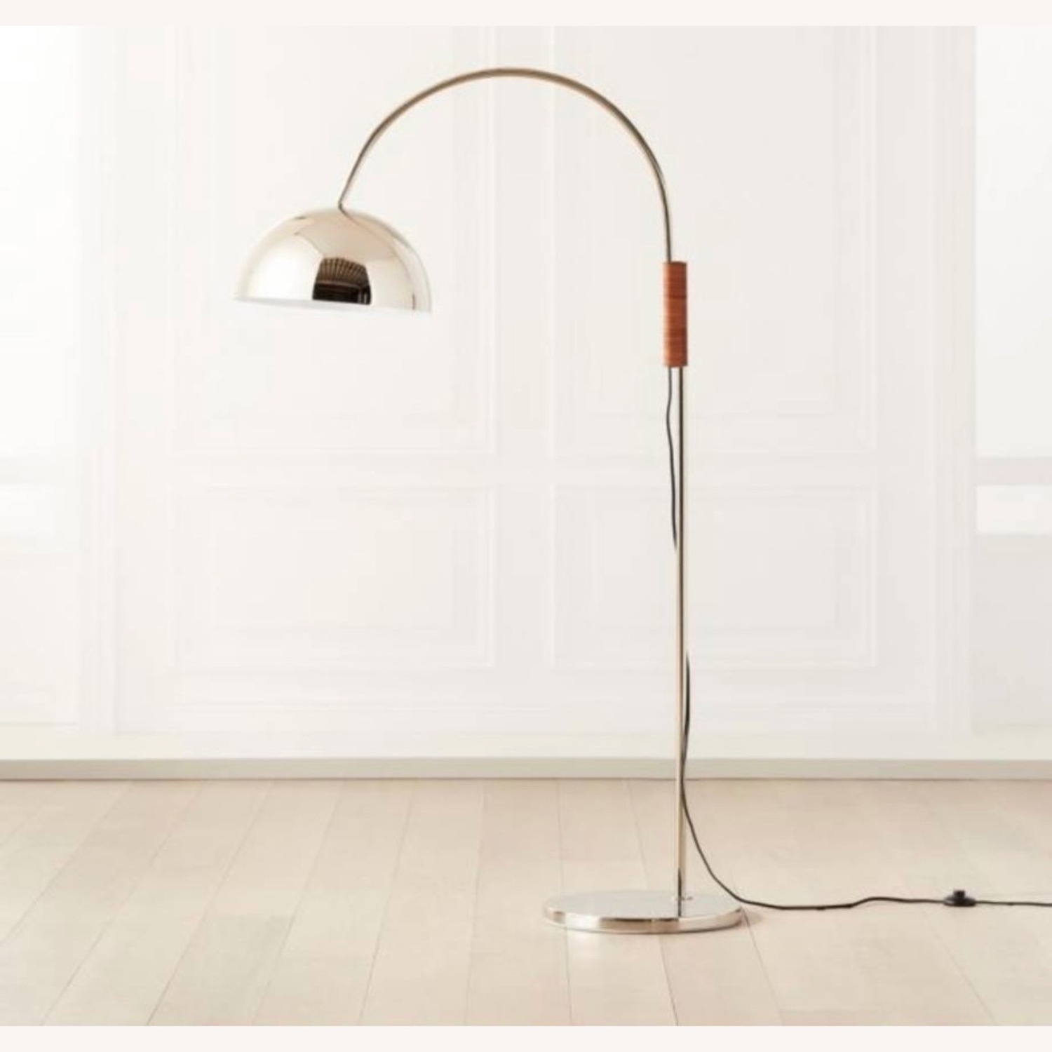 CB2 Jett Champagne Arched Floor Lamp - image-3