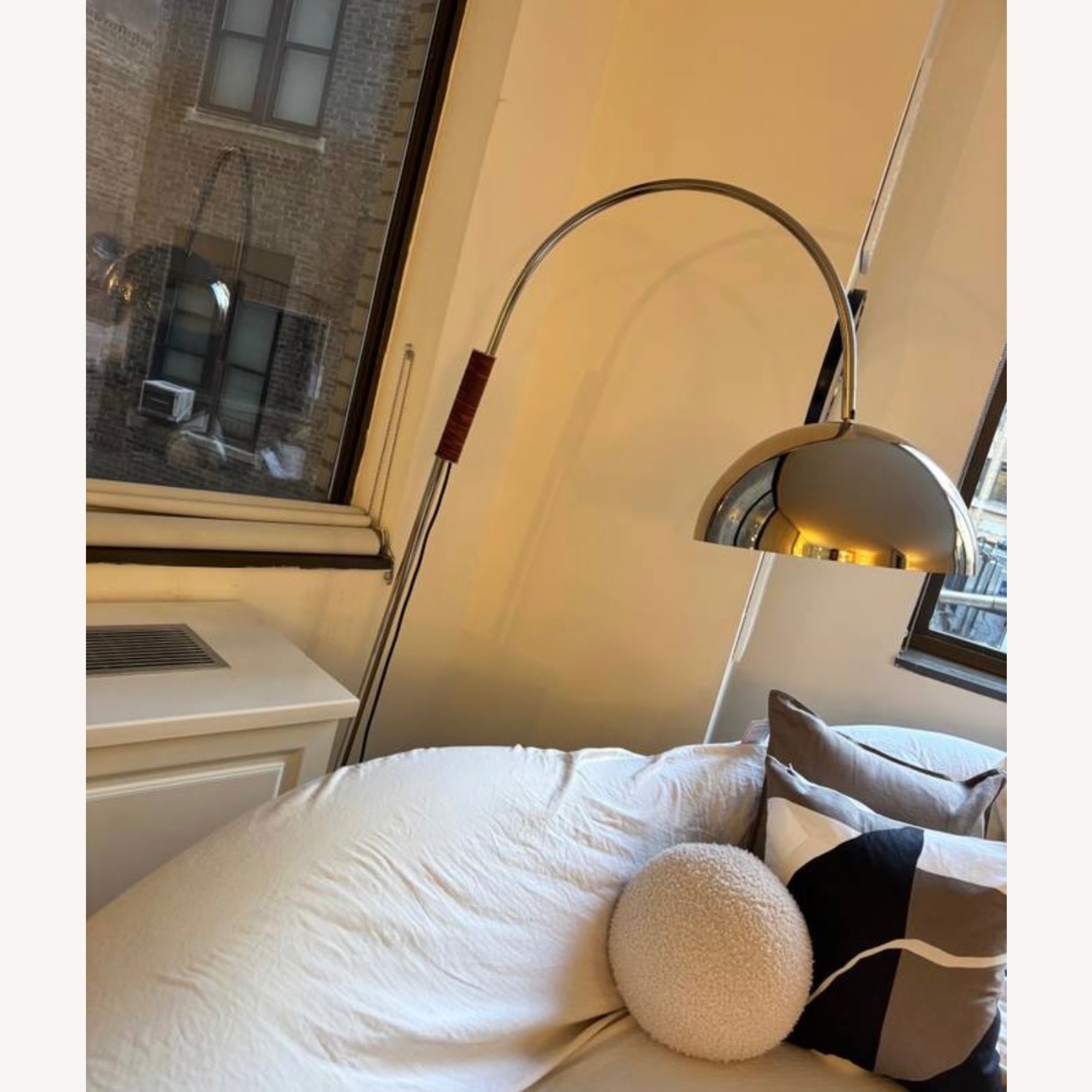 CB2 Jett Champagne Arched Floor Lamp - image-1