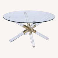 Round Glass Coffee Table 