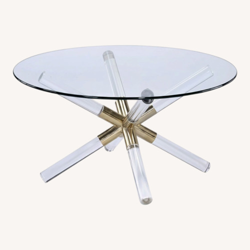 Used Round Glass Coffee Table  for sale on AptDeco