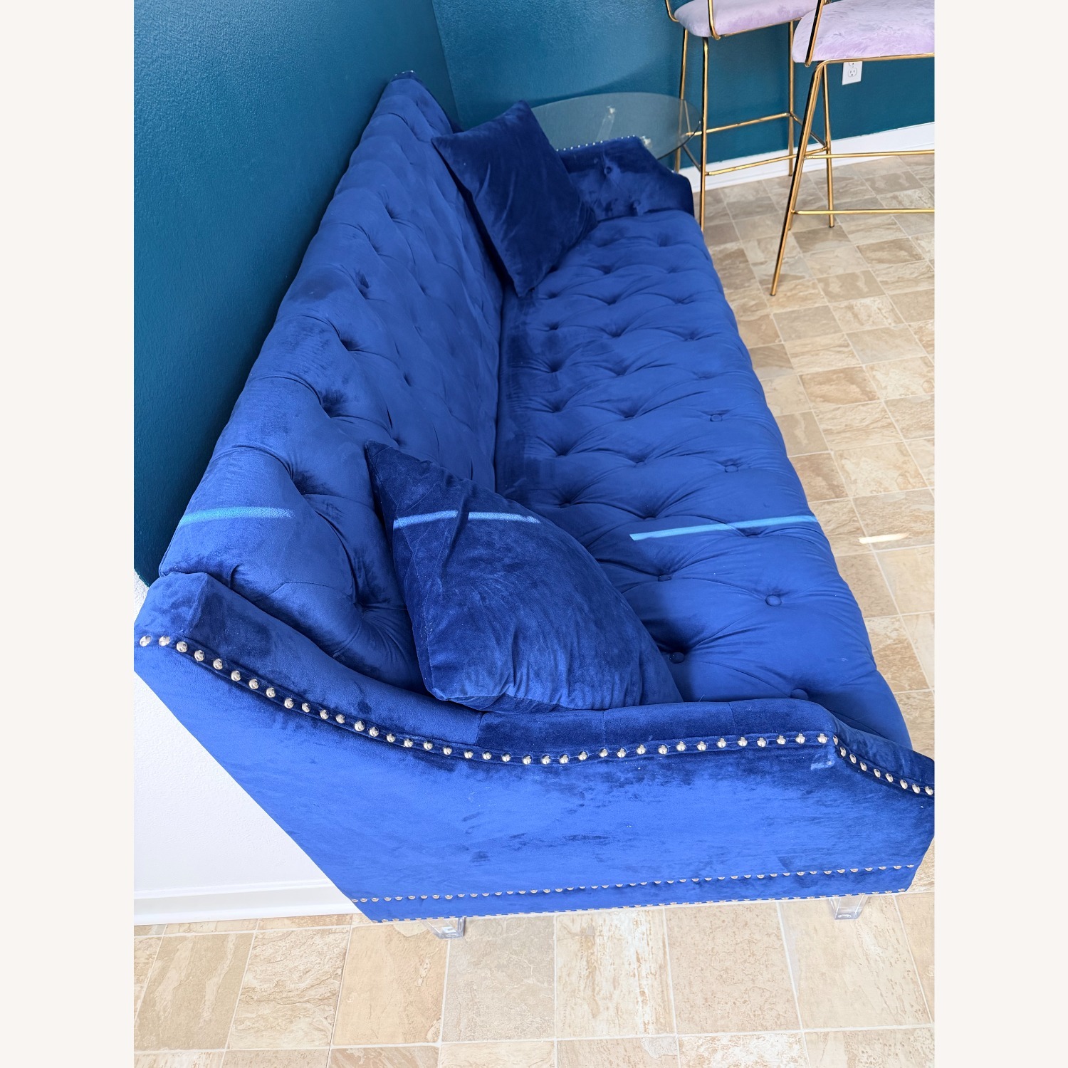 Farmhouse Blue Loveseat - image-2