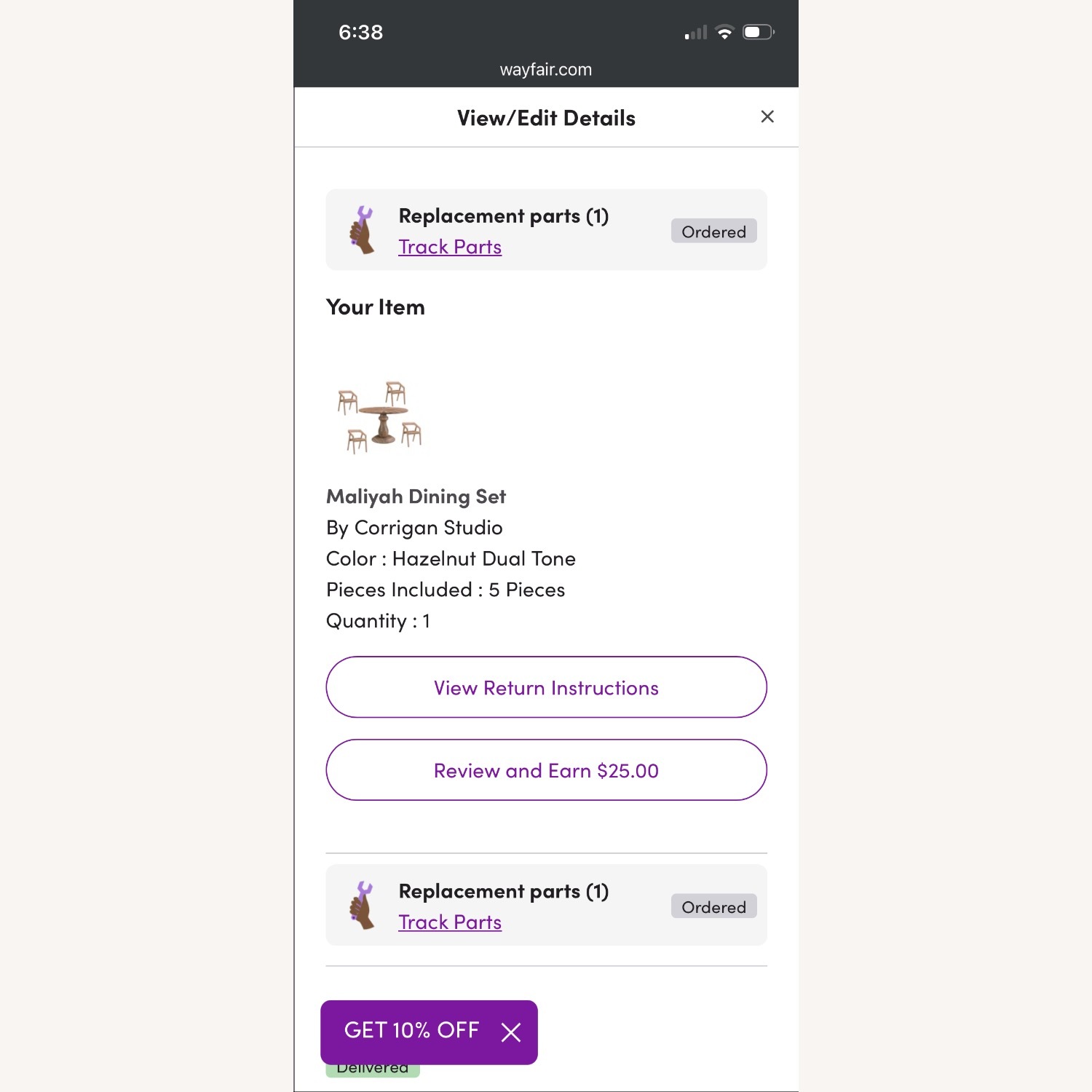 Maliyah Natural Wood Dining Set - image-4