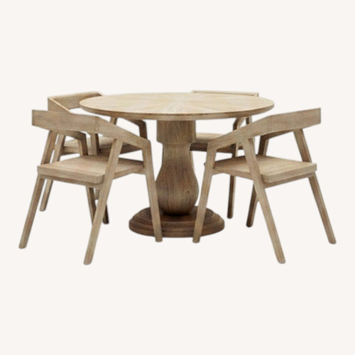 Used Maliyah Natural Wood Dining Set for sale on AptDeco