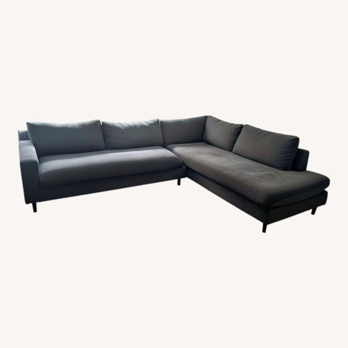 Used Interior Define Dark Gray 2 Piece Sectional for sale on AptDeco