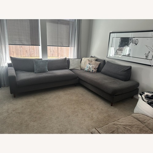 Used Interior Define Dark Gray 2 Piece Sectional for sale on AptDeco