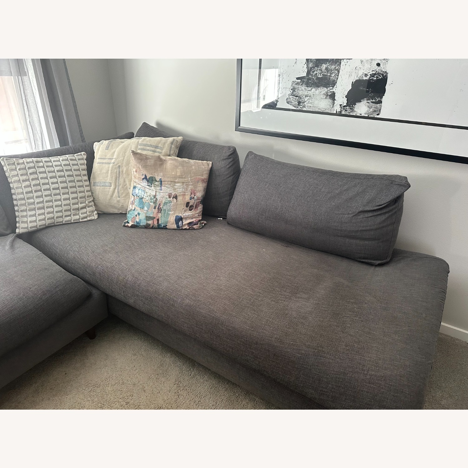 Interior Define Dark Gray 2 Piece Sectional - image-4