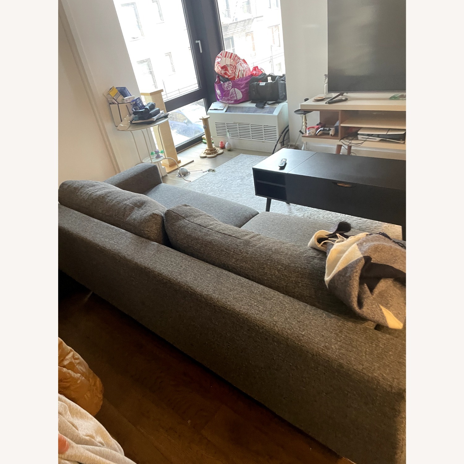 West Elm Eddy Dark Gray 2 Seater Sofa - image-2