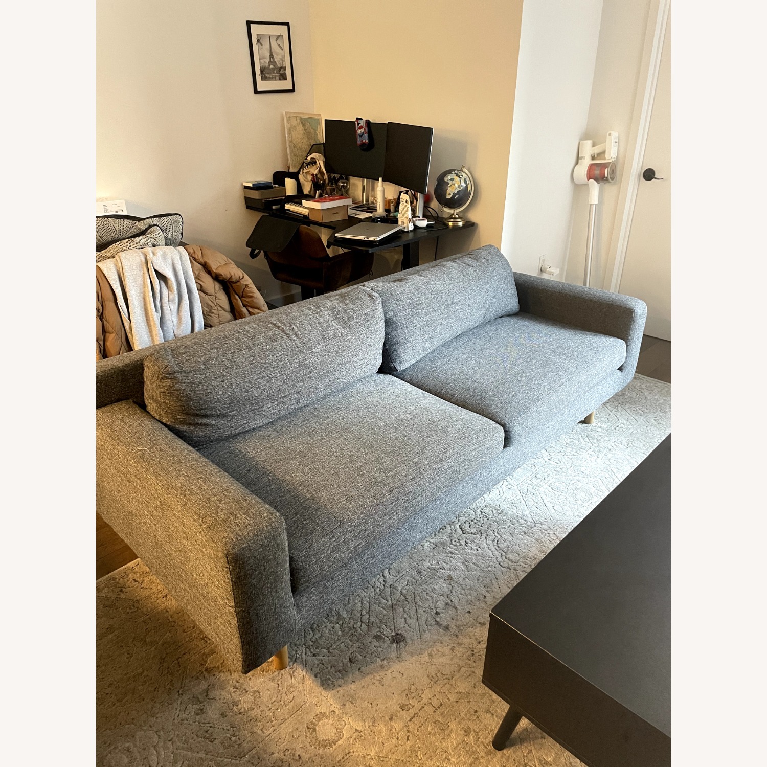 West Elm Eddy Dark Gray 2 Seater Sofa - image-3