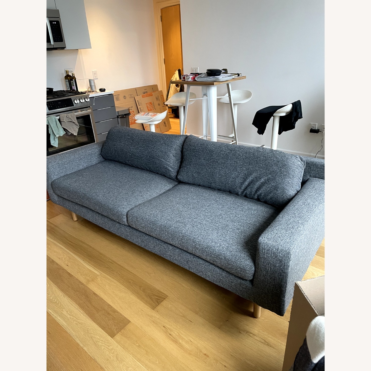 West Elm Eddy Dark Gray 2 Seater Sofa - image-5