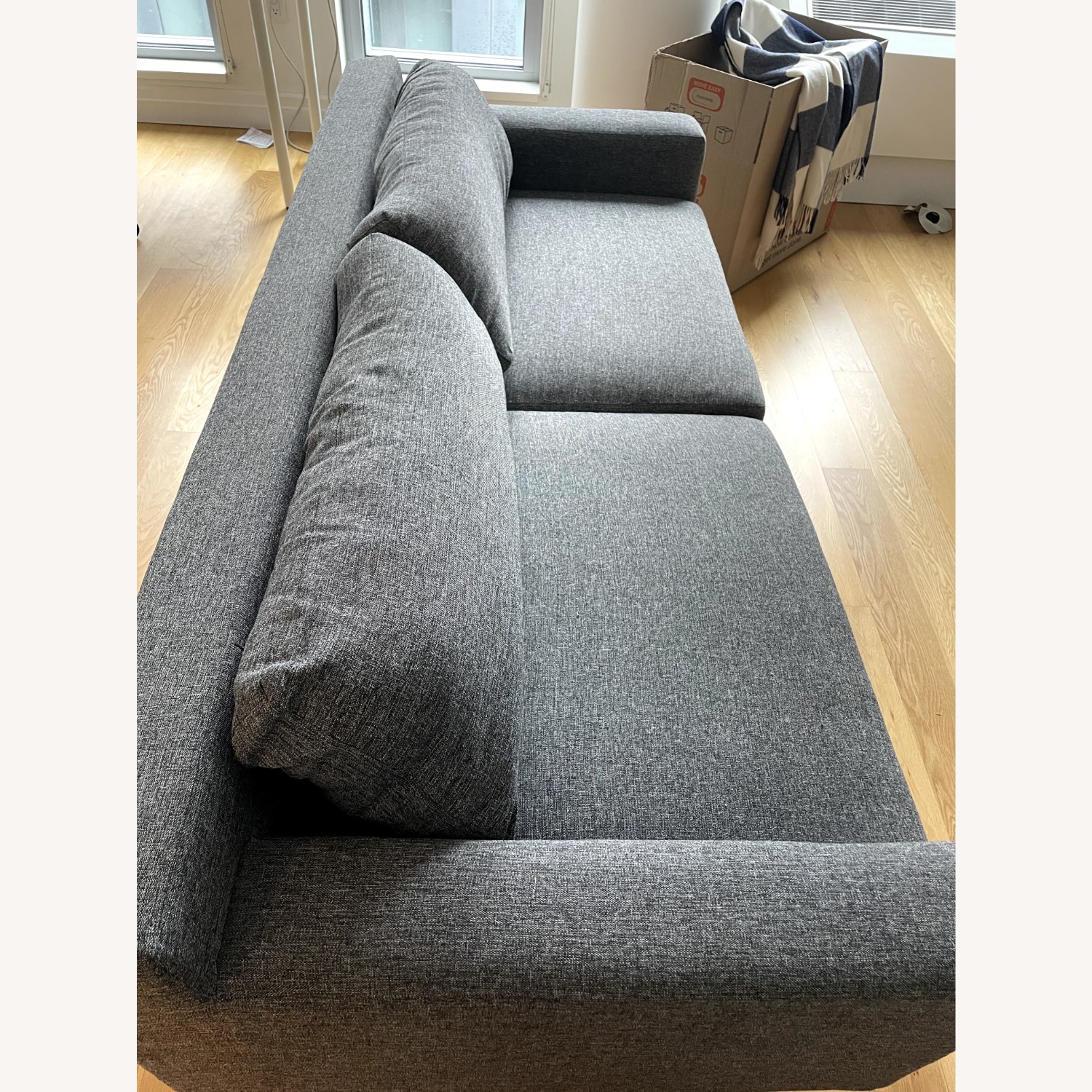 West Elm Eddy Dark Gray 2 Seater Sofa - image-4