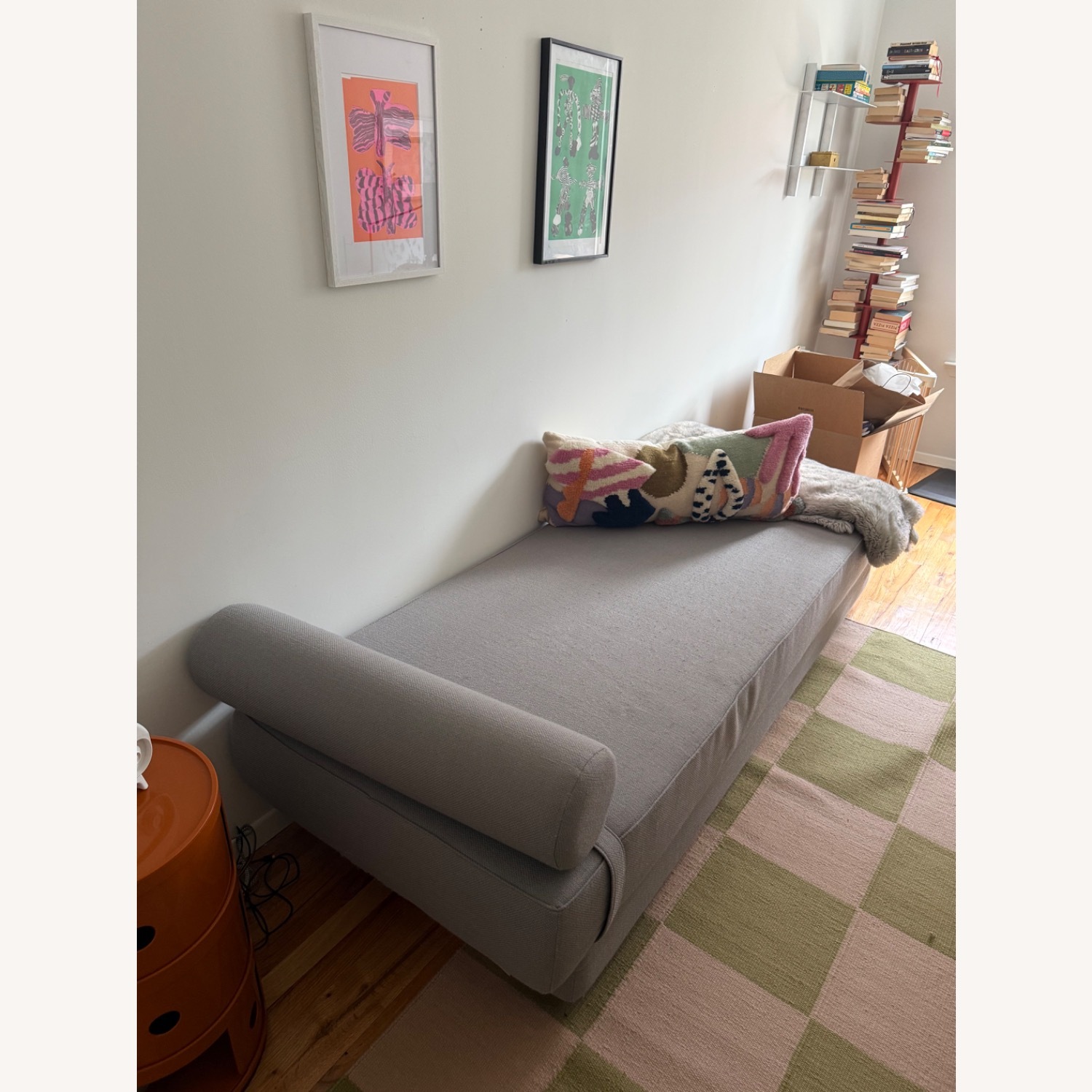 CB2 Lubi Dark Gray Fabric Sleeper Sofa - image-1