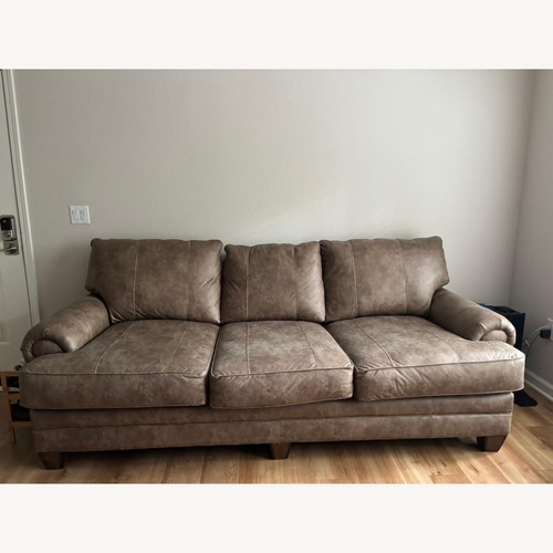 Used Sicily 101" 3 Seater Sofa With Pillows- Hazelnut for sale on AptDeco