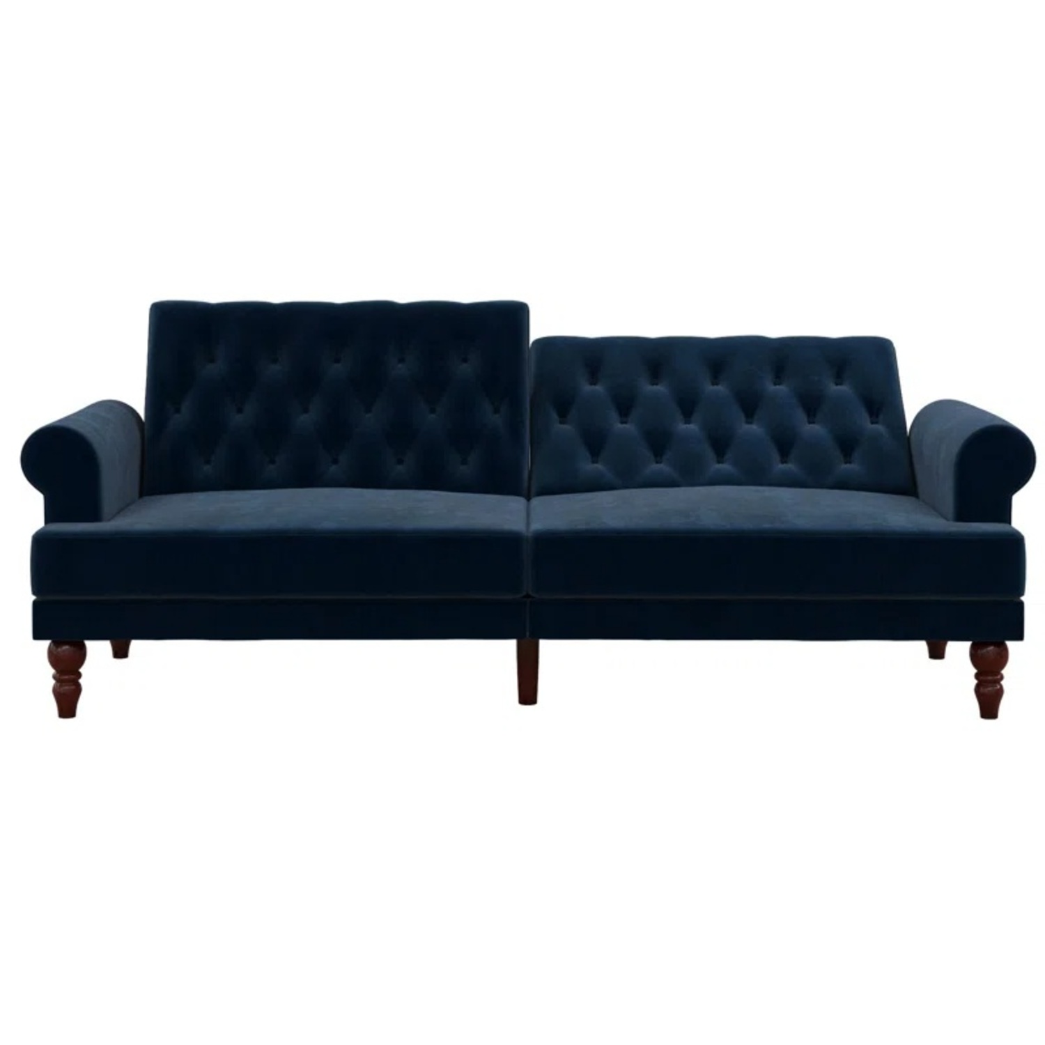 9 by Novogratz Blue Fabric Futon - image-4