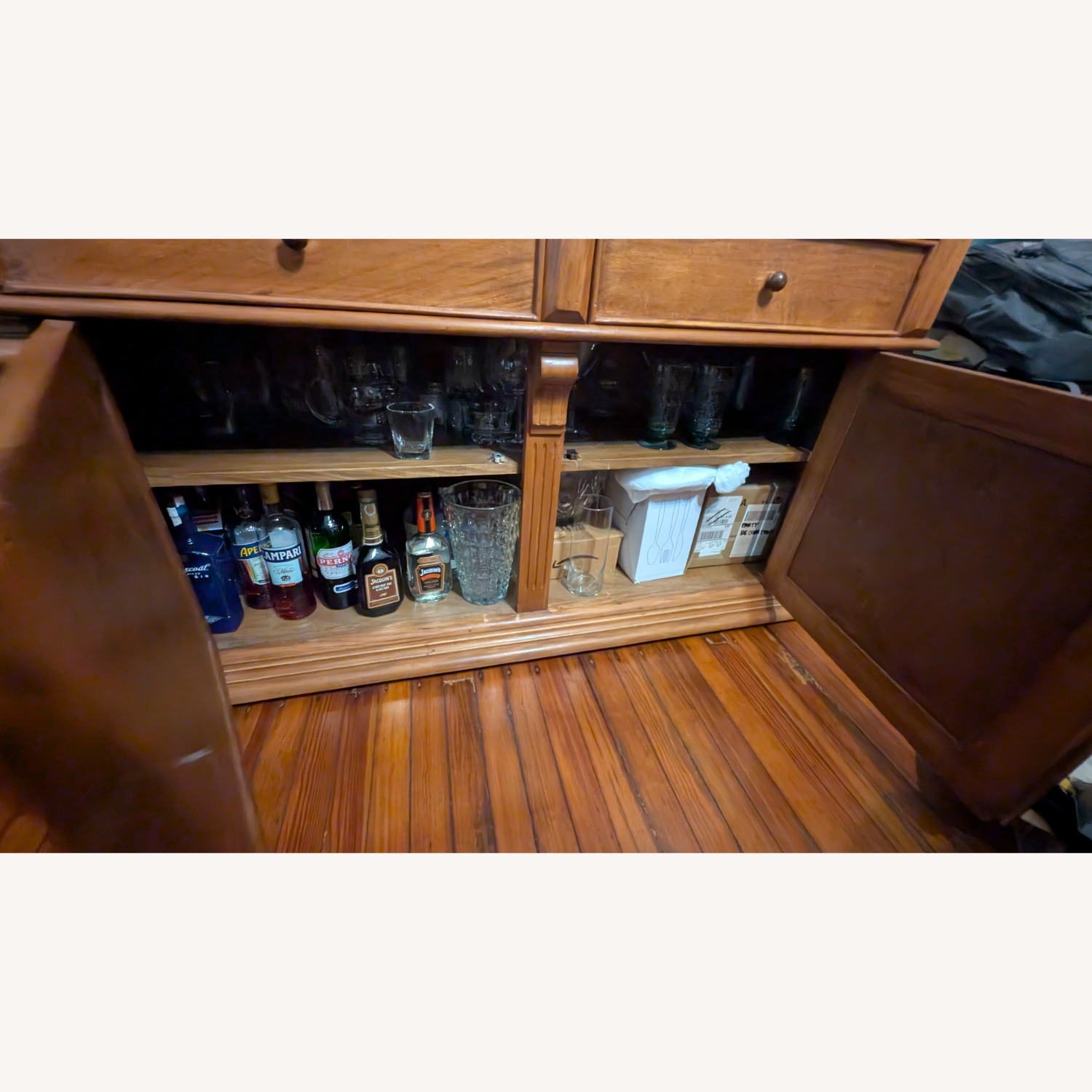 Vintage/Antique Finds Natural Wood Sideboard - image-8