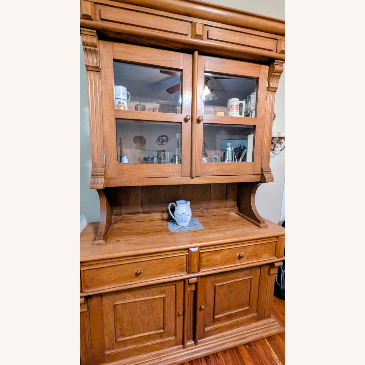 Vintage/Antique Finds Natural Wood Sideboard - image-1