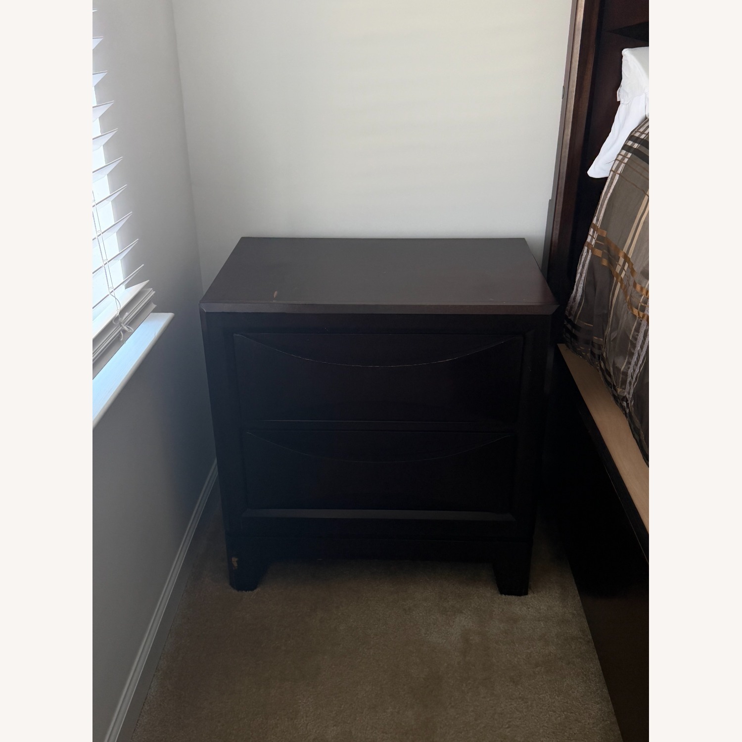 Dark Brown Wood Nightstands - image-3