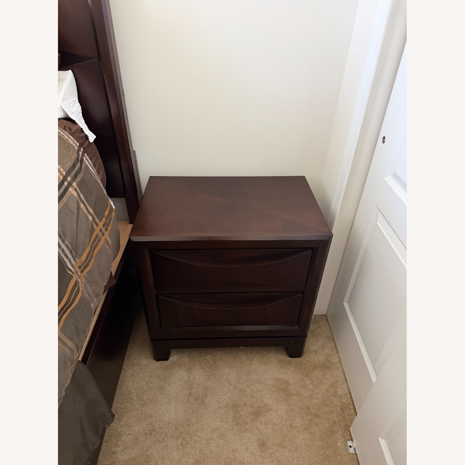 Dark Brown Wood Nightstands - image-2