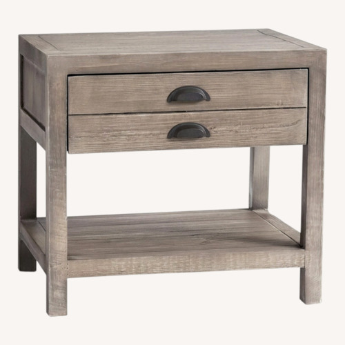 Used Pottery Barn Architect's 26" Reclaimed Wood End Table for sale on AptDeco