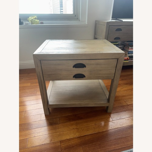 Used Pottery Barn Architect's 26" Reclaimed Wood End Table for sale on AptDeco