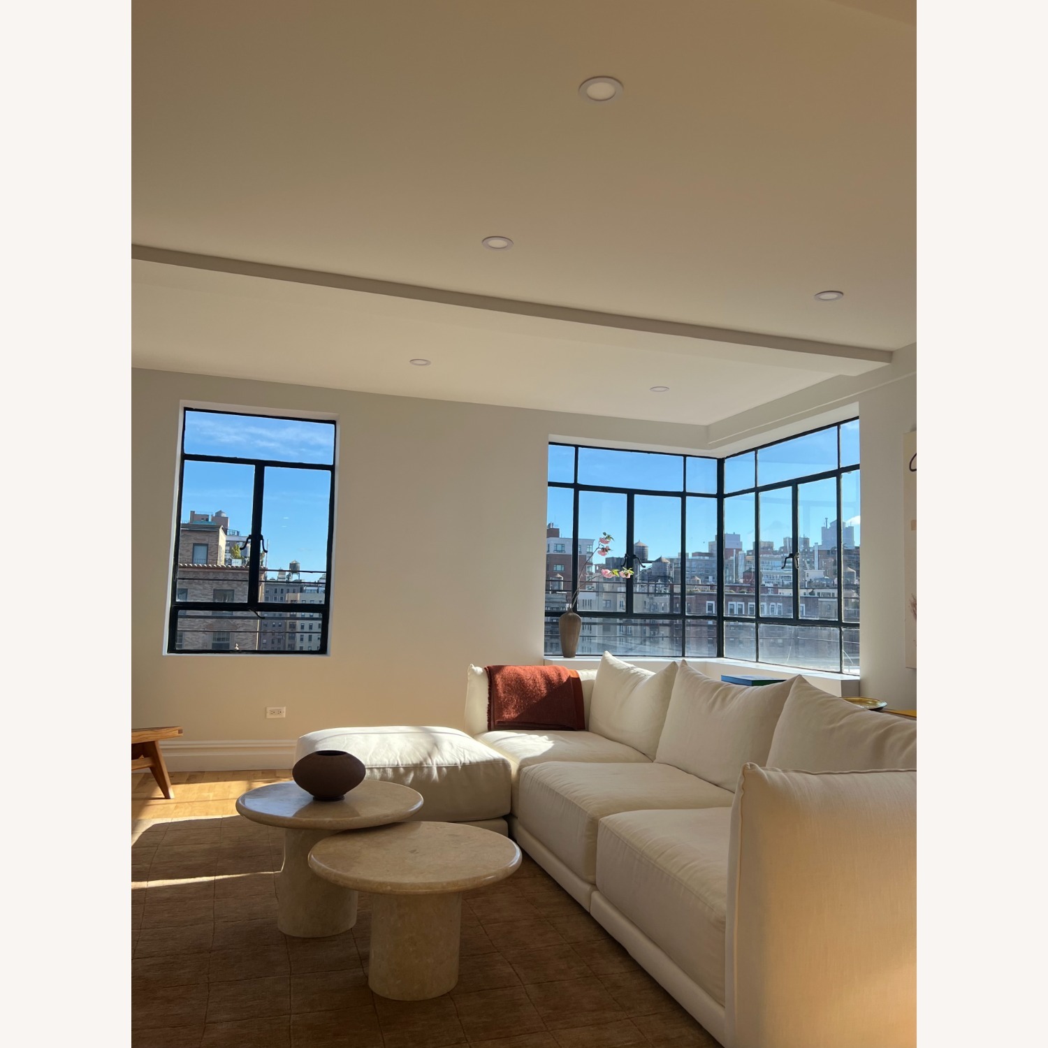 Maiden Home White Linen 3+ Piece Sectional - image-4