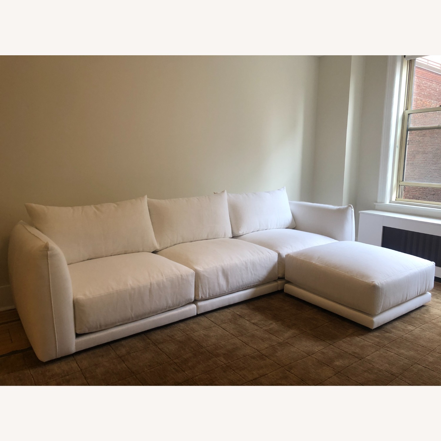 Maiden Home White Linen 3+ Piece Sectional - image-2