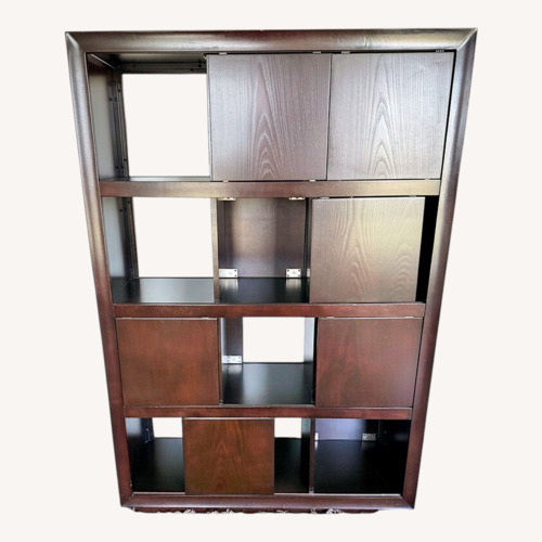 Used Dark Brown Wood Wall Unit for sale on AptDeco