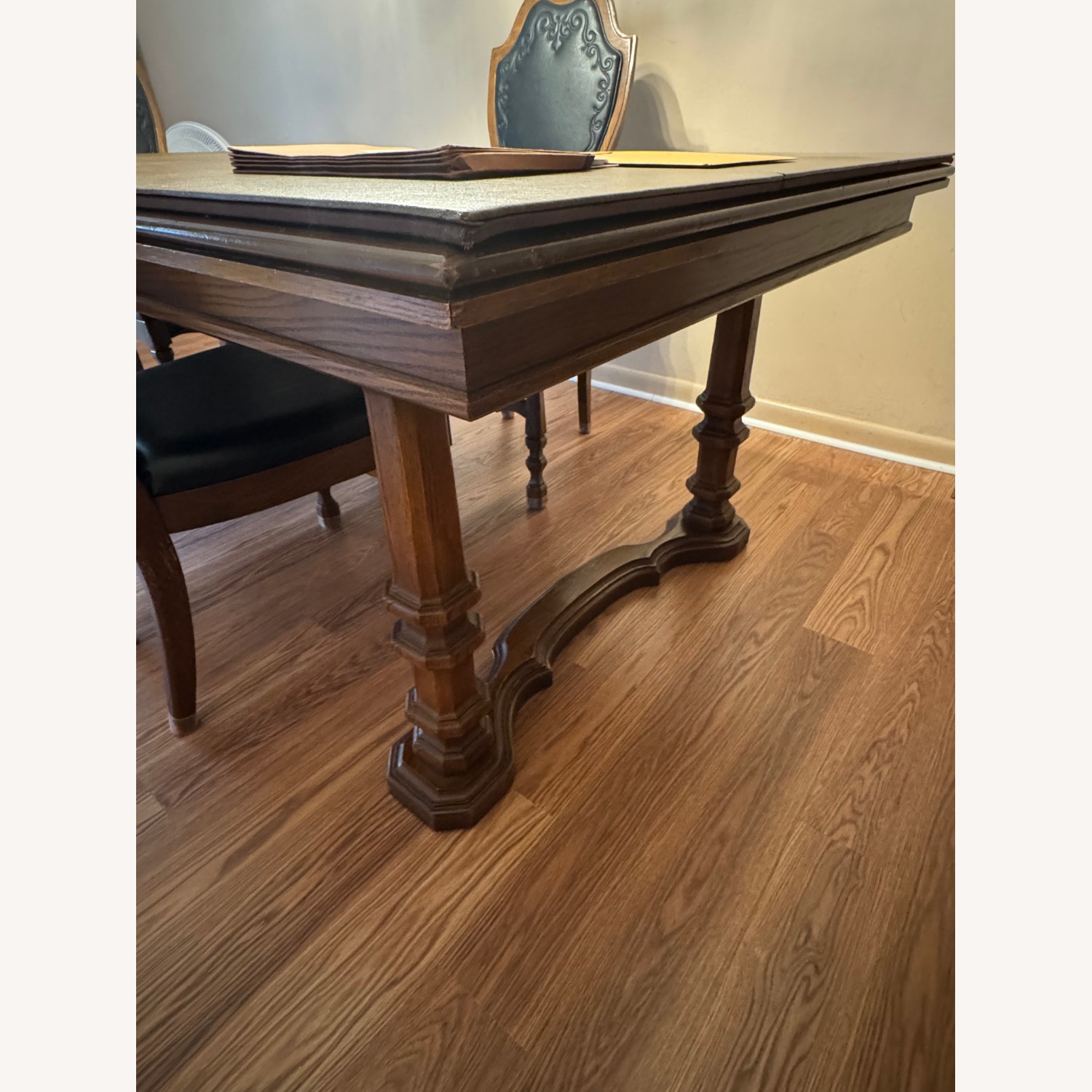 Antique Solid Wood Dining Room Table - image-1