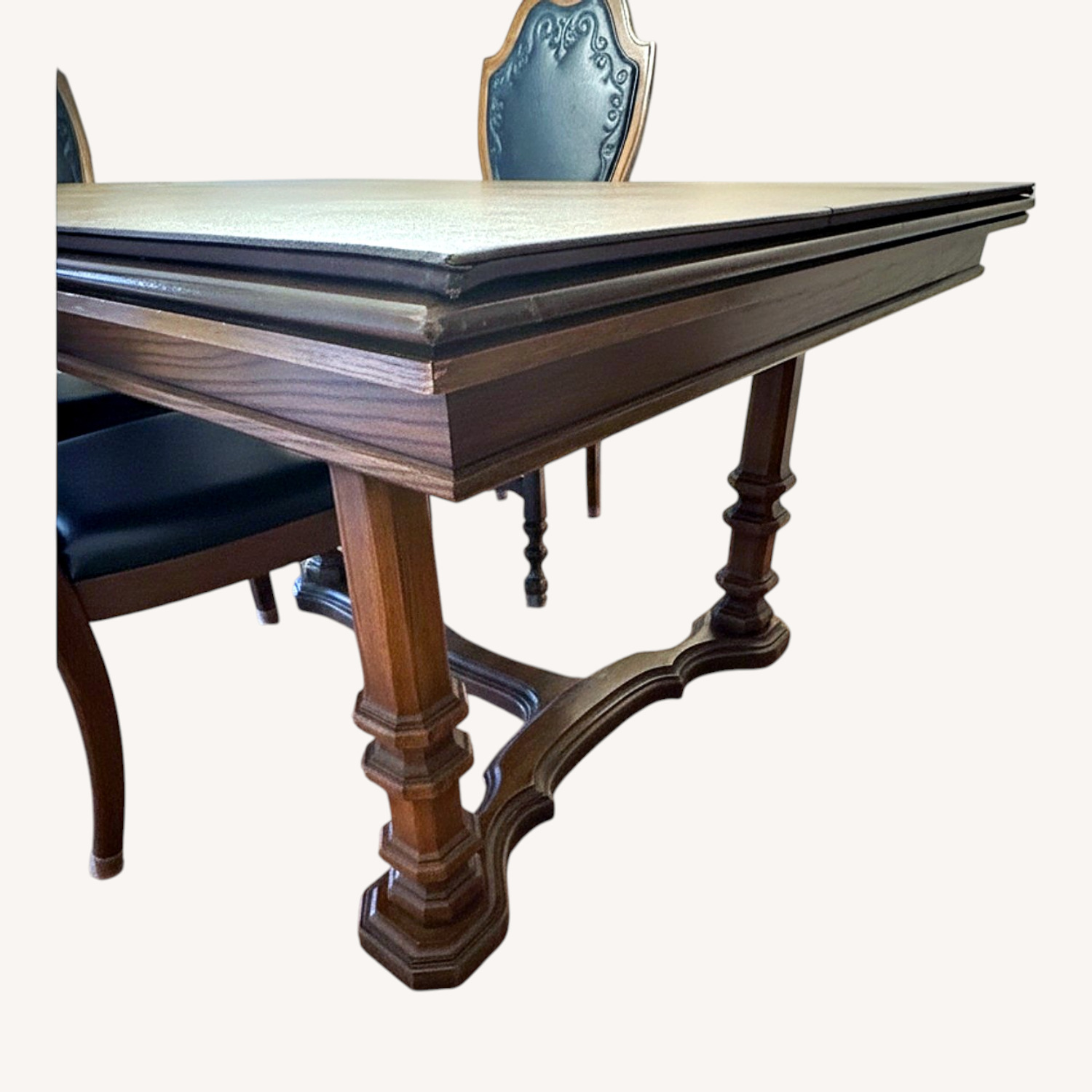 Antique Solid Wood Dining Room Table - image-12
