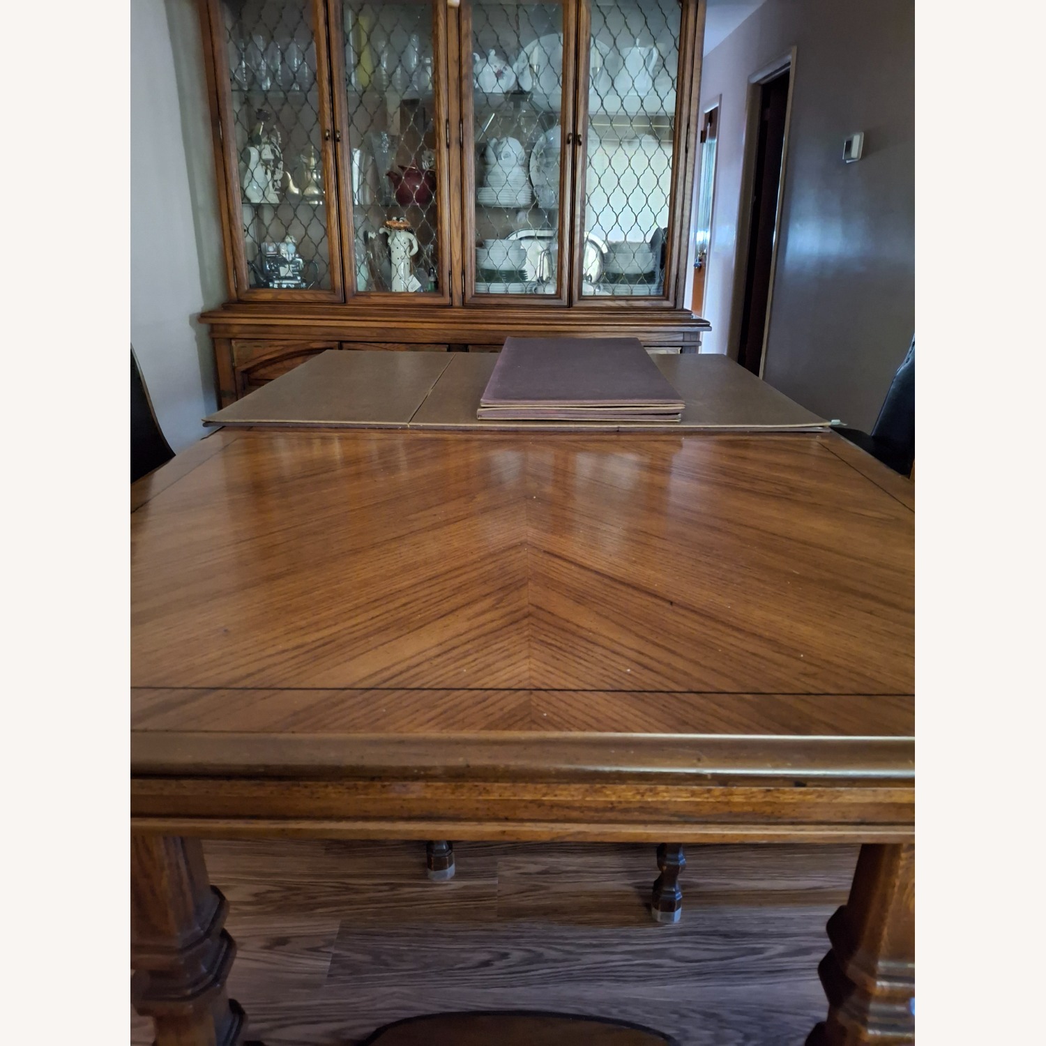 Antique Solid Wood Dining Room Table - image-9