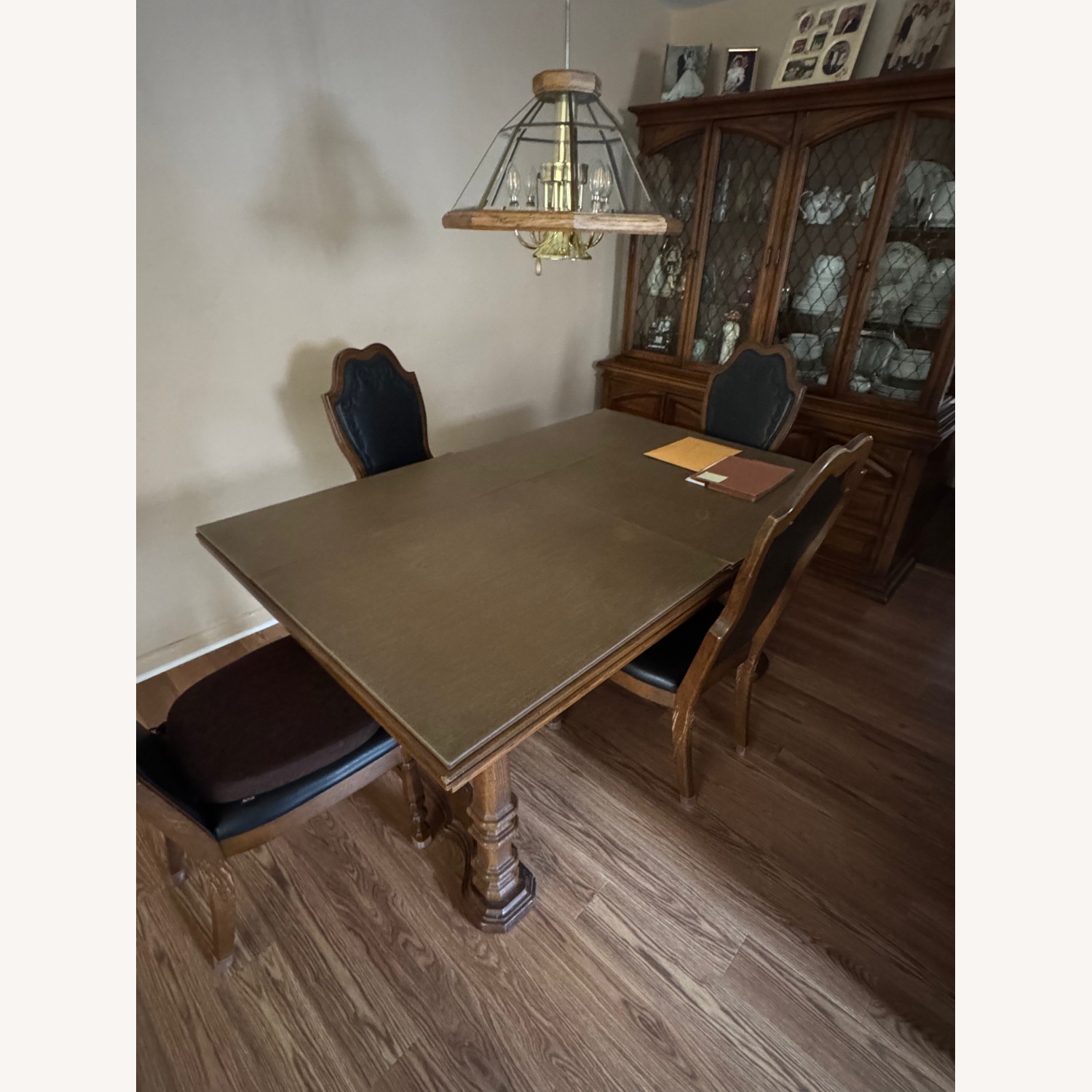 Antique Solid Wood Dining Room Table - image-2