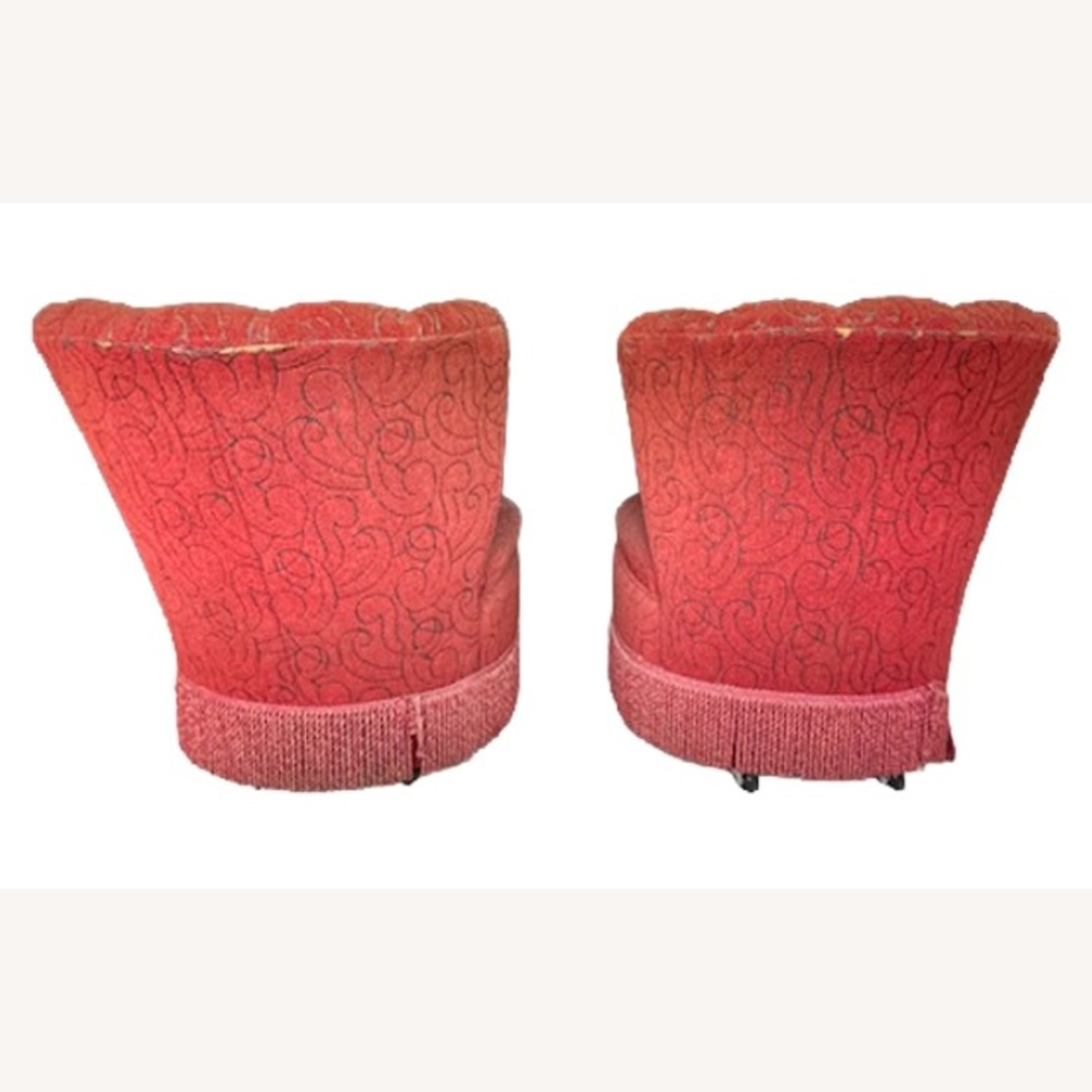Vintage/Antique Finds Red Fabric Accent Chairs - image-2