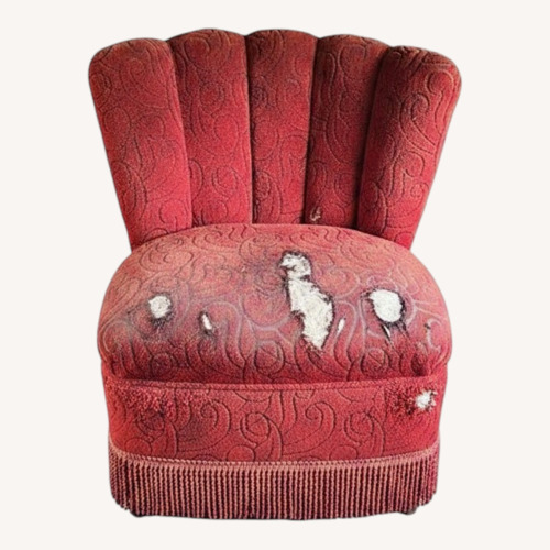 Used Vintage/Antique Finds Red Fabric Accent Chairs for sale on AptDeco