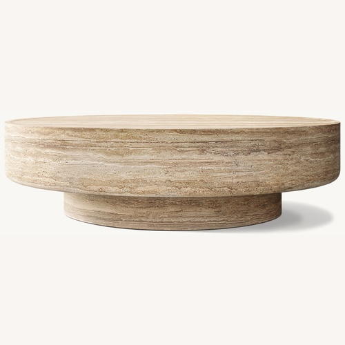 Used Restoration Hardware Vitolo Carved Round Coffee Table for sale on AptDeco