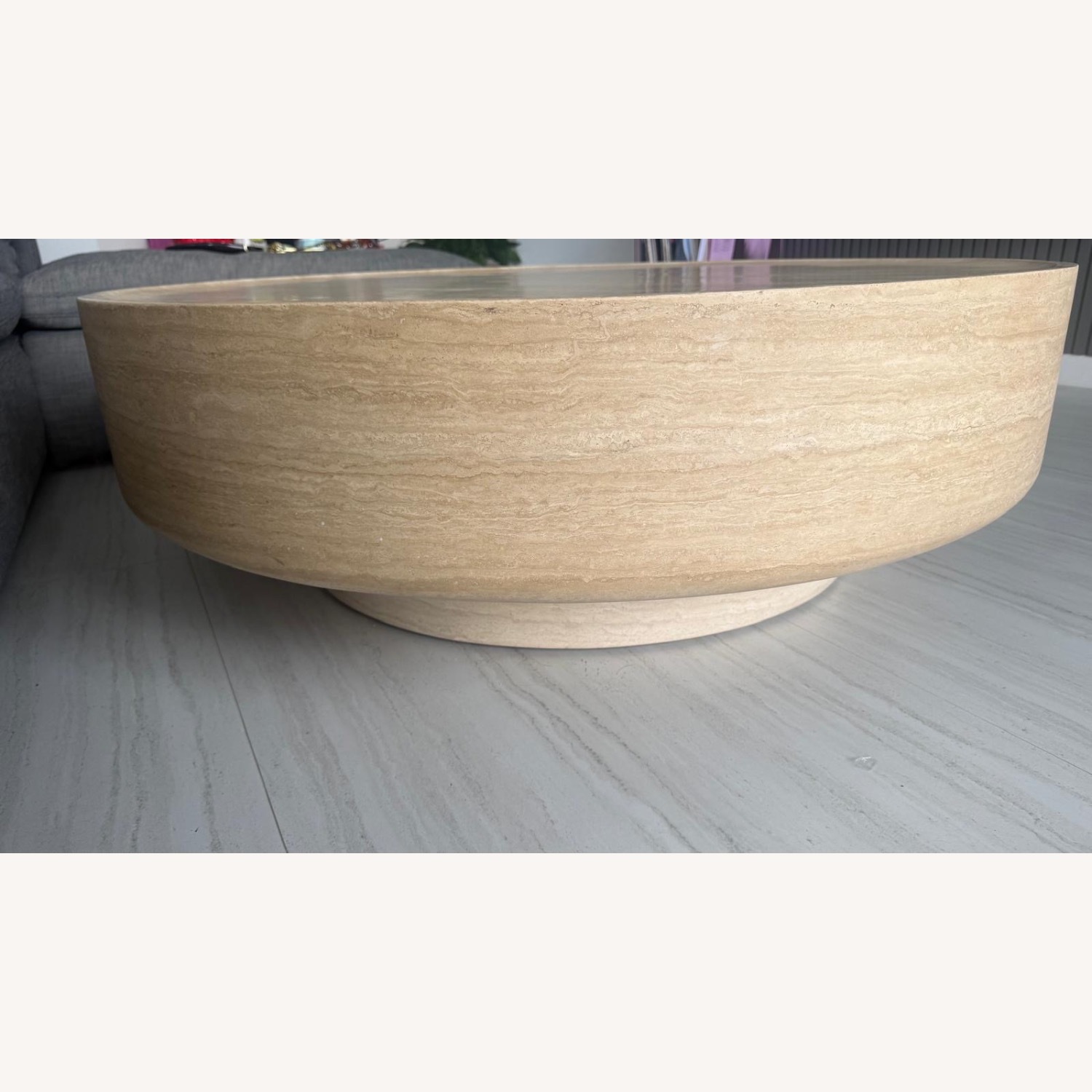 Restoration Hardware Vitolo Carved Round Coffee Table - image-2