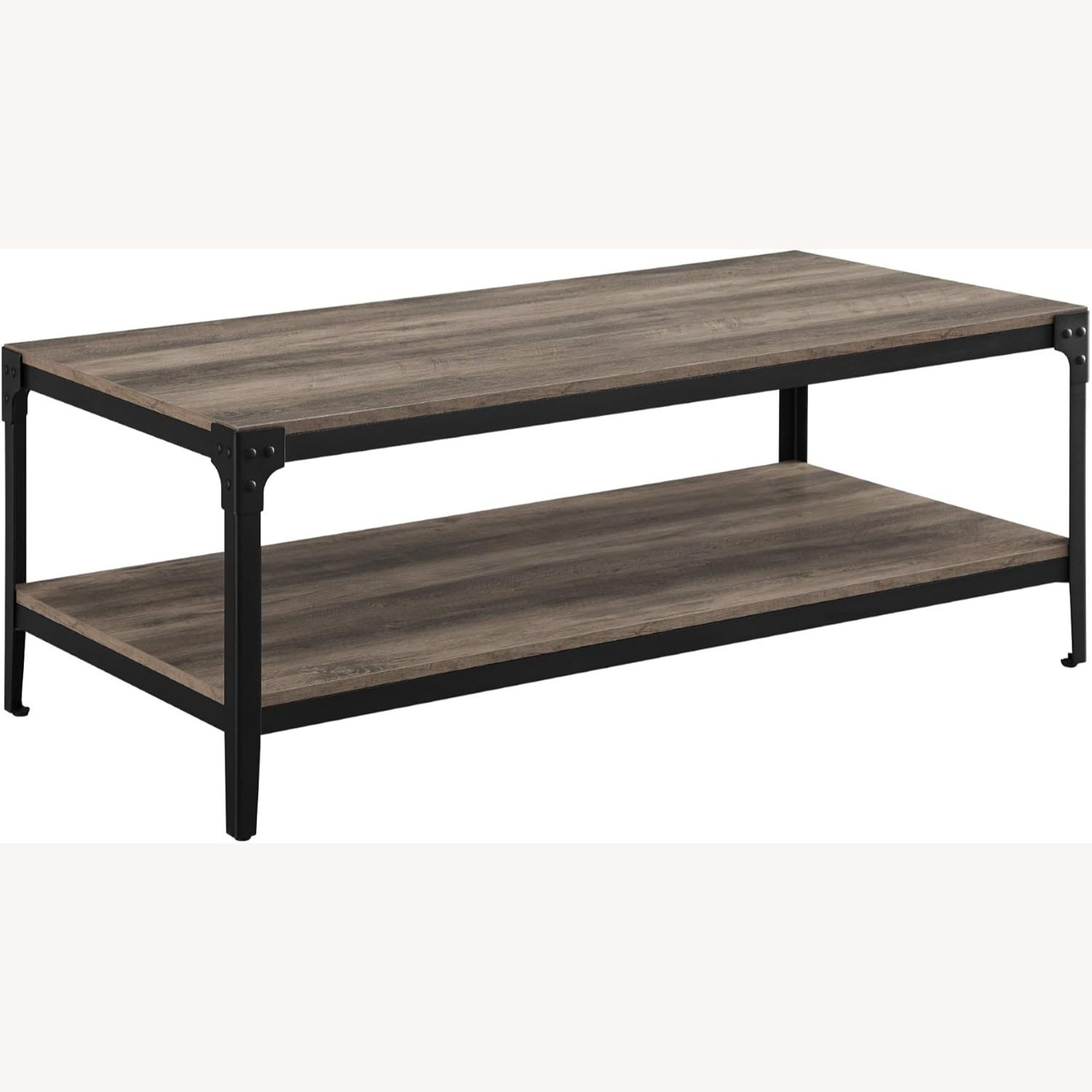 Walker Edison Industrial Iron/Wood Coffee Table - image-1