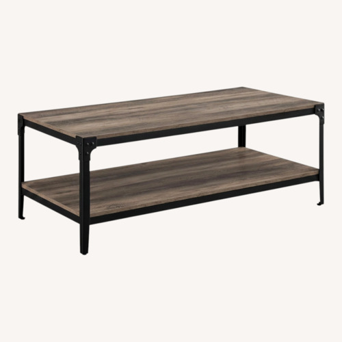 Used Walker Edison Industrial Iron/Wood Coffee Table for sale on AptDeco
