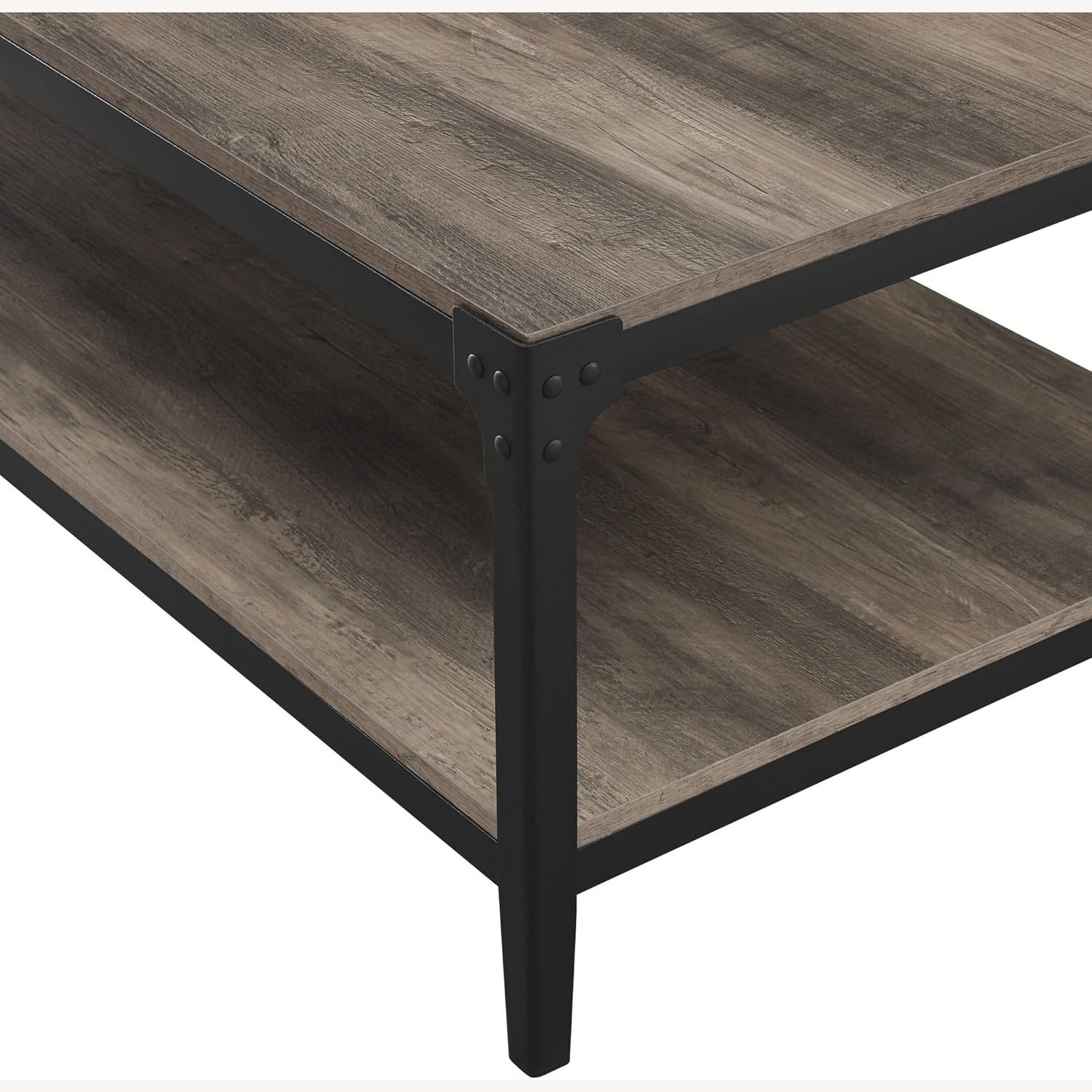 Walker Edison Industrial Iron/Wood Coffee Table - image-3