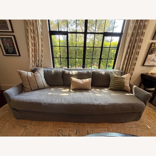 Used Shoppe Amber Interiors “Carpenter” Sofa - Pewter for sale on AptDeco
